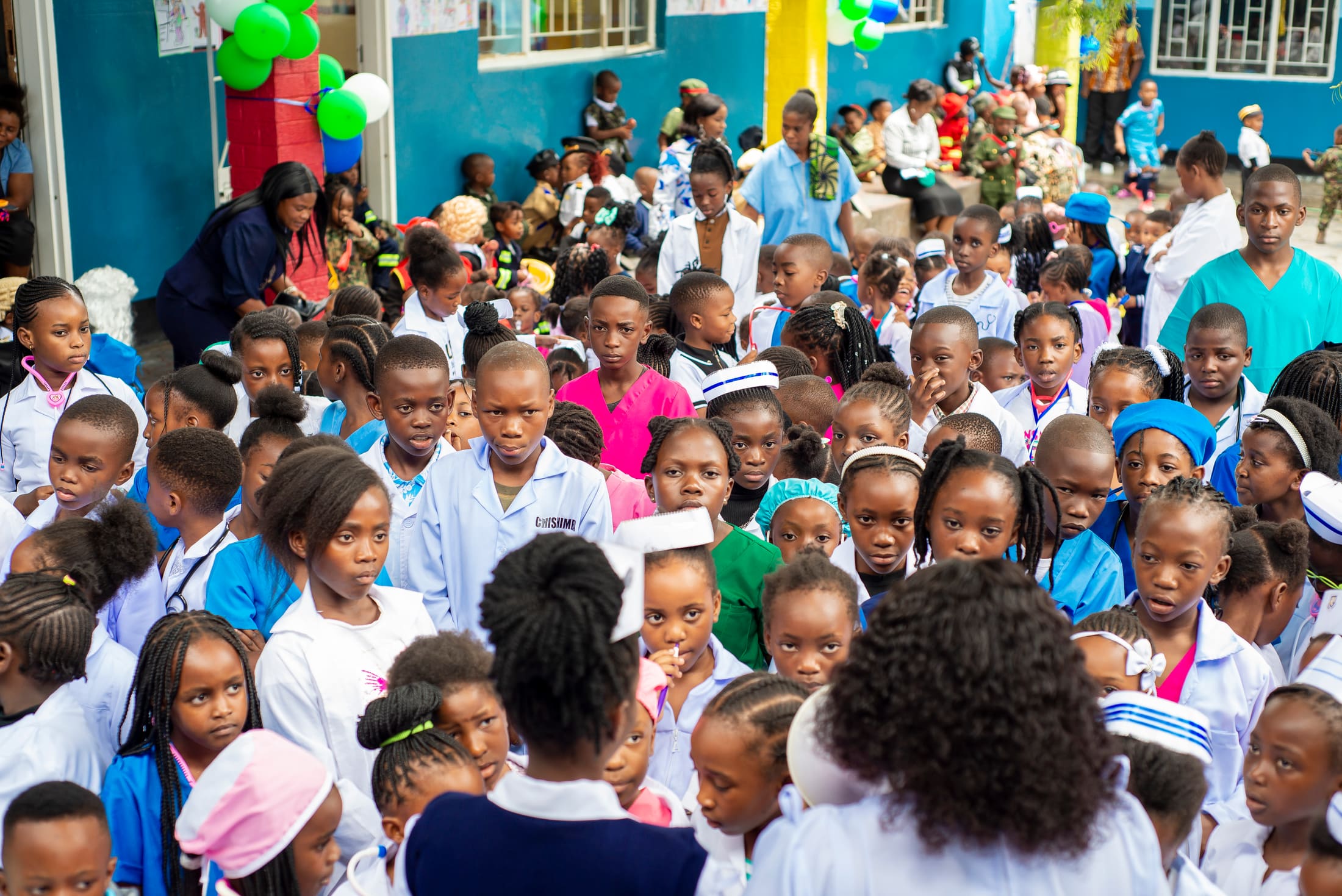 A large group of Tukiya pupils gathered at Careers Day